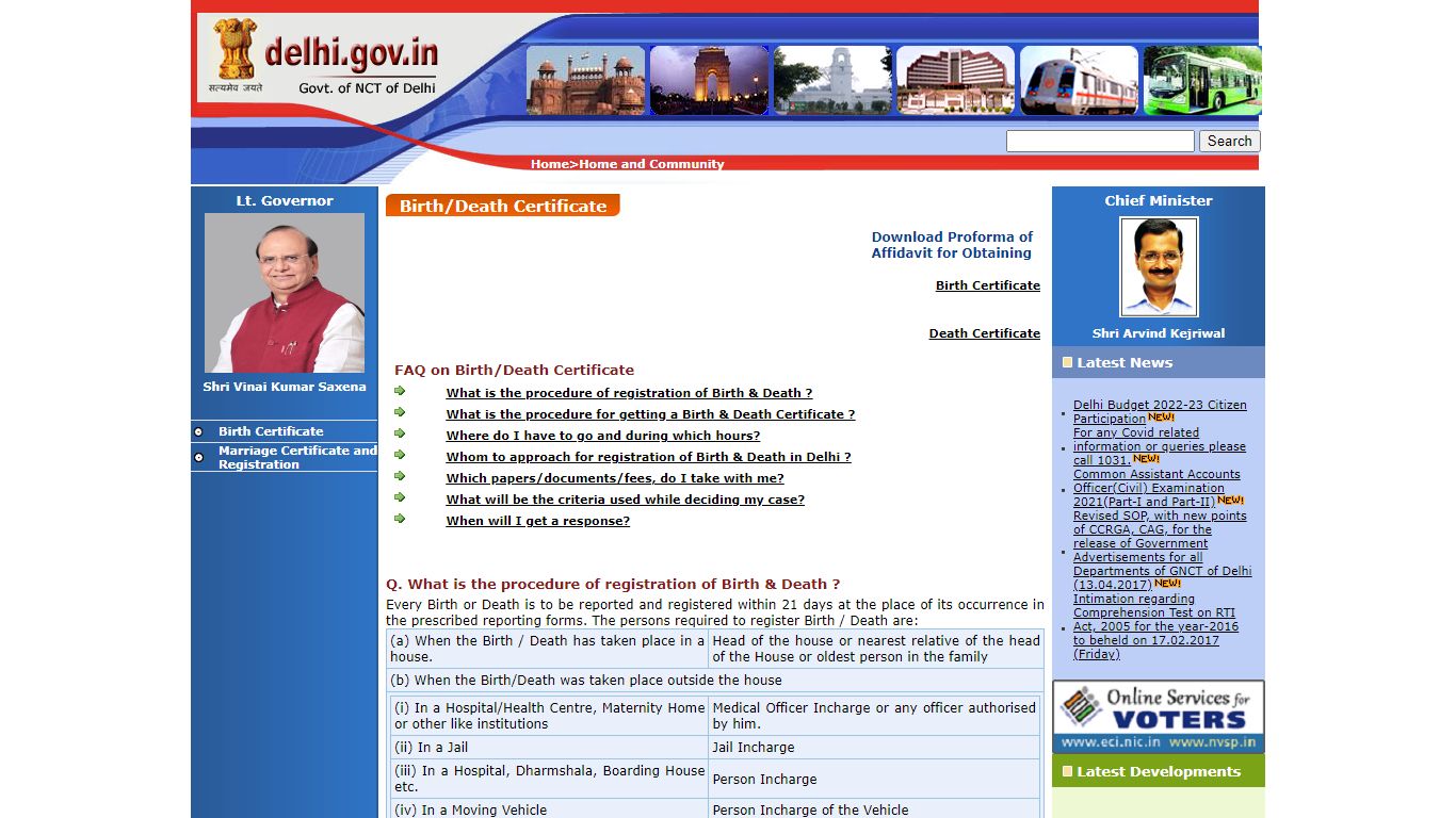 Delhi Govt Portal