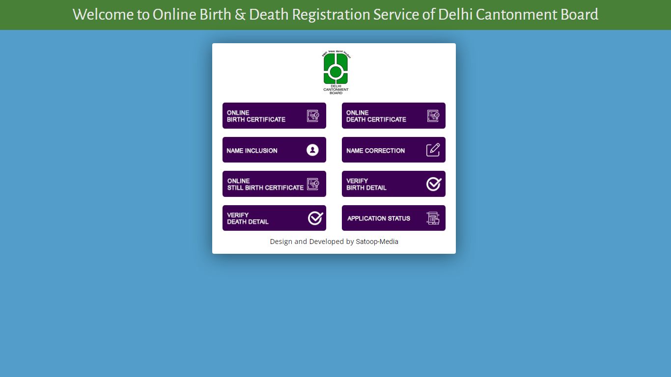 Welcome to Online Birth & Death Registration Service of Delhi ...
